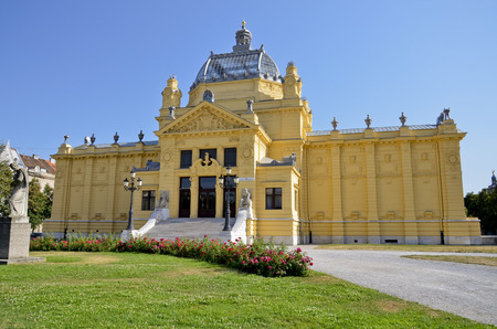 The magnificent building of the Art Gallery of Croatiaのeditorial素材