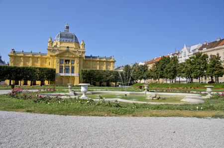 The magnificent building of the Art Gallery of Croatiaのeditorial素材