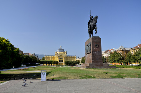 Stunning views of the square dedicated to King Tomislav, Croatiaのeditorial素材