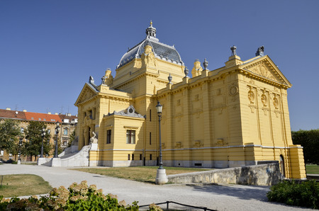 The magnificent building of the Art Gallery of Croatiaのeditorial素材