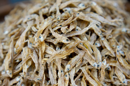 Dried Small fish used in Asian cuisineの写真素材