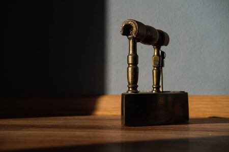 Old vintage steam iron beautiful decoration for homeの写真素材