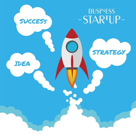 Flat Design business startup - Successのイラスト素材