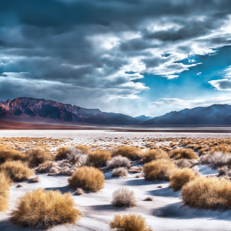 Fantastic winter landscape in desert.の素材