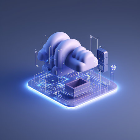 Capturing the essence of modern cloud technology with a 3D cloud design, perfect for representations of data storage, security, and internet of things.の素材