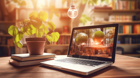 Online education: the innovative path of e-learning and personal development, transforming the traditional learning experience.の素材