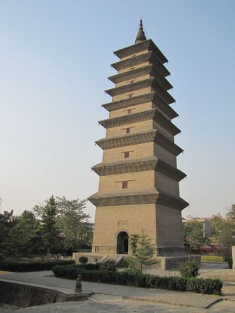 ancient tower with more than 1100 years historyの写真素材