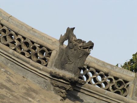 Sculpture on the wallの写真素材