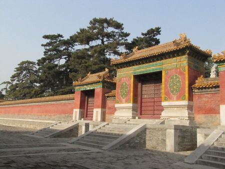 second gate for emperor's tombの写真素材