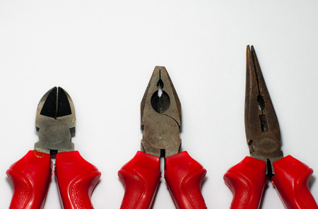 Tool set of wrench on future board white background.の写真素材