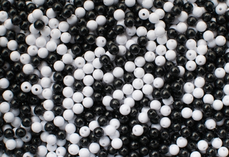 Background black and white beadsの写真素材