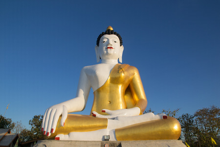 Buddha statue in Wat Phra That Pu Kam   Chiang Dao Chiangmai Provinceの写真素材