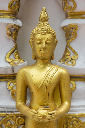 Golden Buddha at Buddha Lanna chiangmai thailandの写真素材