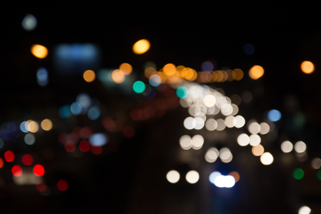 Abstract Bokeh light on the road at night.の写真素材