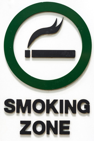 Label space allows smoking.の写真素材