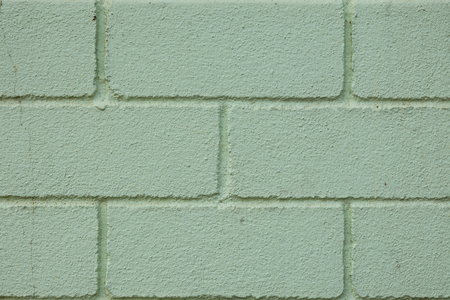 Concrete block wall Painted greenの写真素材
