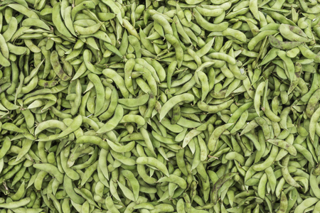 Green soybeans in rural marketsの写真素材