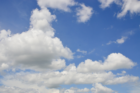 The Blue sky and white cloudの写真素材