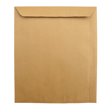 brown envelope. on the white background. isolated.の写真素材