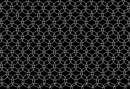 Abstract Circle Pattern on black backgroundの写真素材