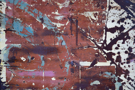 Old Rusty metal background texture with scratches and cracks