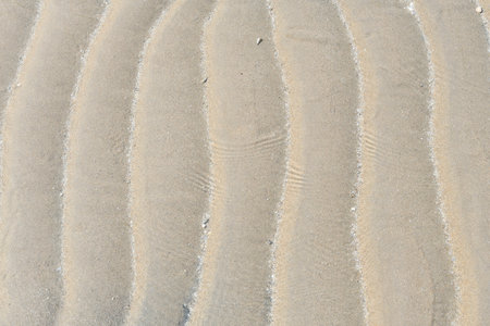 white natural wavy sand texture background, Beach sand and wave surface, fine sand wallpaper.