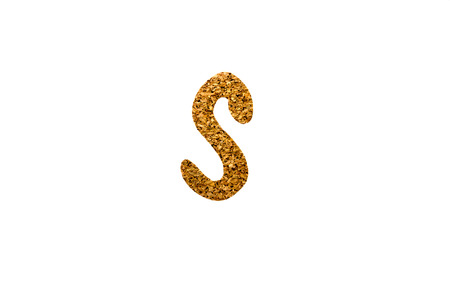 wood texture alphabet on white background