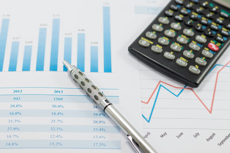 Showing business and financial report. Accounting