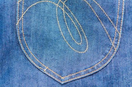 pattern pocket of blue jeans