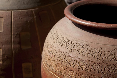 Art design patterns used in ancient pottery.の写真素材