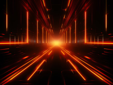 Red and gold lighting room backgroundの素材