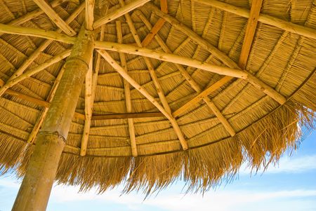sunshade and the beach at Phuket, Thailandの写真素材