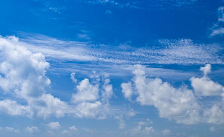 beautiful blue sky with clouds