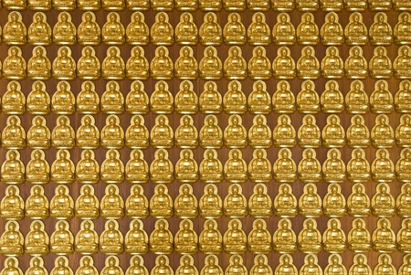 Buddha temple wall in Wat-Leng-Noei-Yi2 at Bang-Bua-Thong, Nonthaburi, Thailandの写真素材