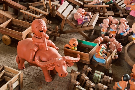 Doll clay in marketの写真素材