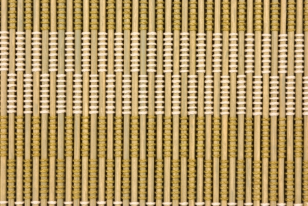 close up of bamboo curtain pattern material