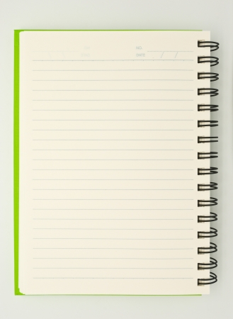 open notebook isolated on white backgroundの写真素材