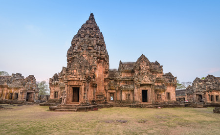 Phanom Rung historical park is Castle Rock old Architecture about a thousand years ago at Buriram Province,Thailandの写真素材