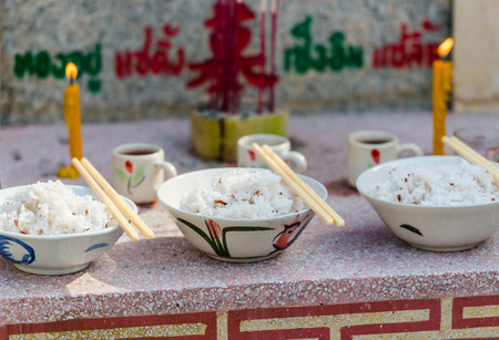 Sacrificial offering Chinese Culture in The Qingming Festivalの写真素材