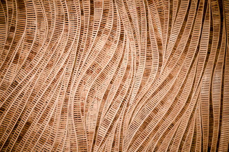 modern style pattern nature background of wave brown handicraft weave texture bamboo surface for decorative wallの写真素材
