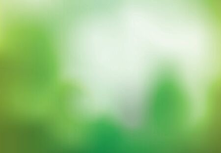 Nature gradient backdrop with bright sunlight. Abstract green blurred background. Ecology concept for your graphic design, banner or poster. Vector illustration.のイラスト素材