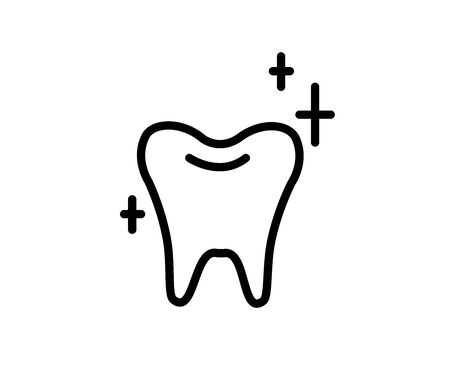 tooth icon vector illustration on white background,Concept Logo Designのイラスト素材