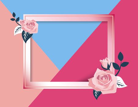 pink rose window is wedding backgroungのイラスト素材