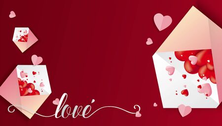 valentine's day on my heart sale backgoundのイラスト素材