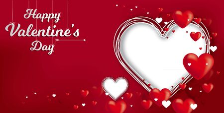valentine's day on my heart sale backgoundのイラスト素材