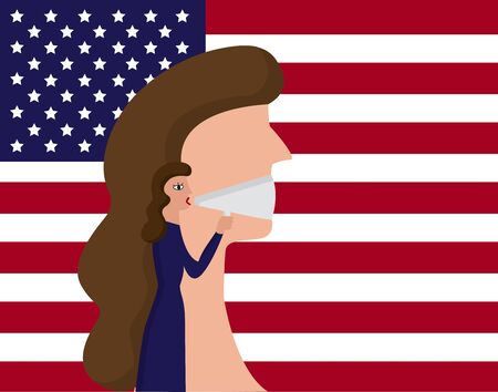 The rights and freedom of women. of Americaのイラスト素材
