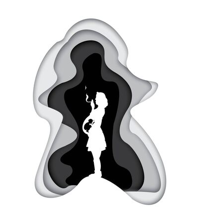 Pregnant women should not smoke because baby will smoke.のイラスト素材