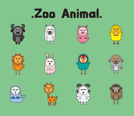 zoo animal is alien pet iconのイラスト素材