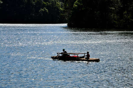 Little Raft in Damの写真素材