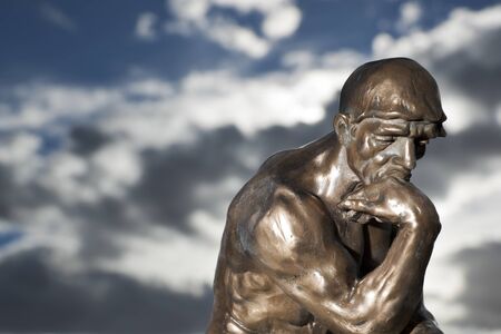 Rodin's The Thinker - Bronze Statueの写真素材